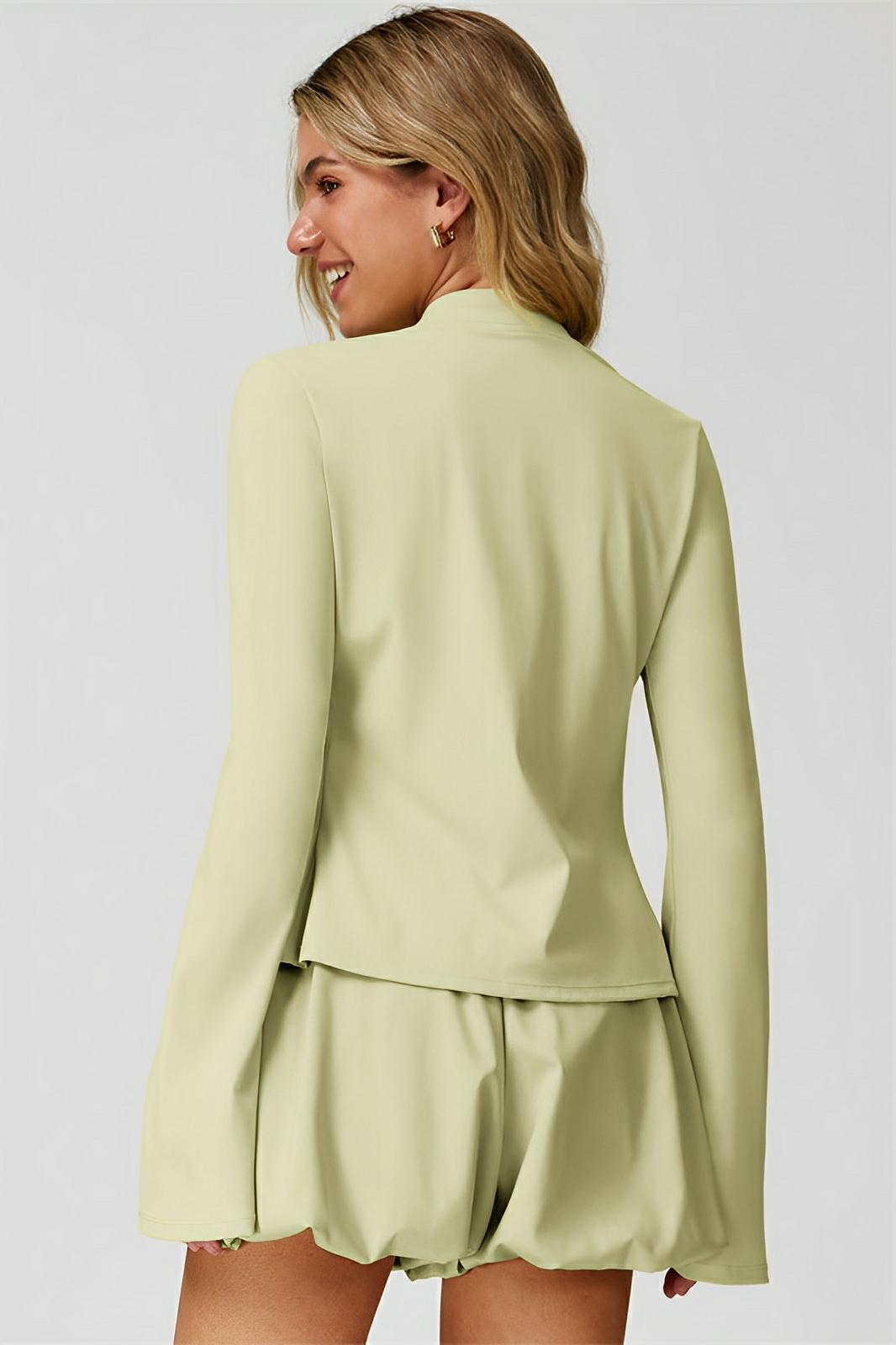 Amelia Double - Zip Flared Jacket - ProvaFit